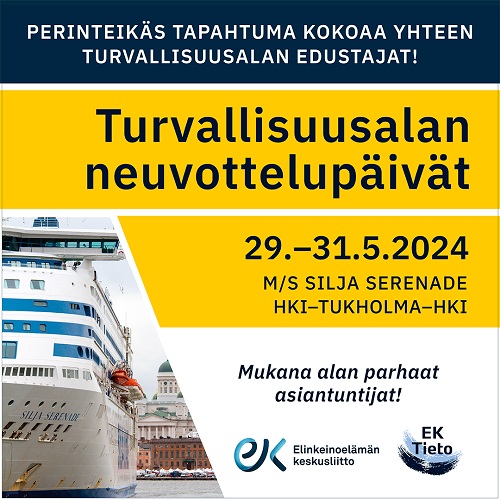 Olemme mukana Turvallisuusalan neuvottelupäivillä 29.-31.5.2024