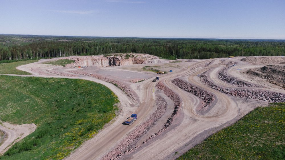Soil dumping area